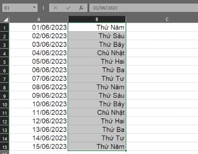 #Excel - Chuyển dữ liệu từ định dạng Ngày Tháng sang Thứ trong Tuần.png