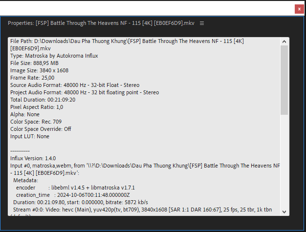 Autokroma Influx 1.4 Import Video Matroska MKV for Adobe.png