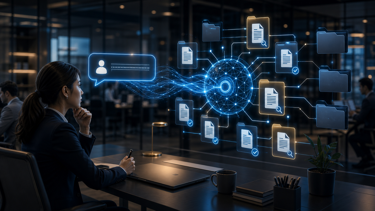 Điểm mạnh của AI trong knowledge management là nó không chỉ tìm