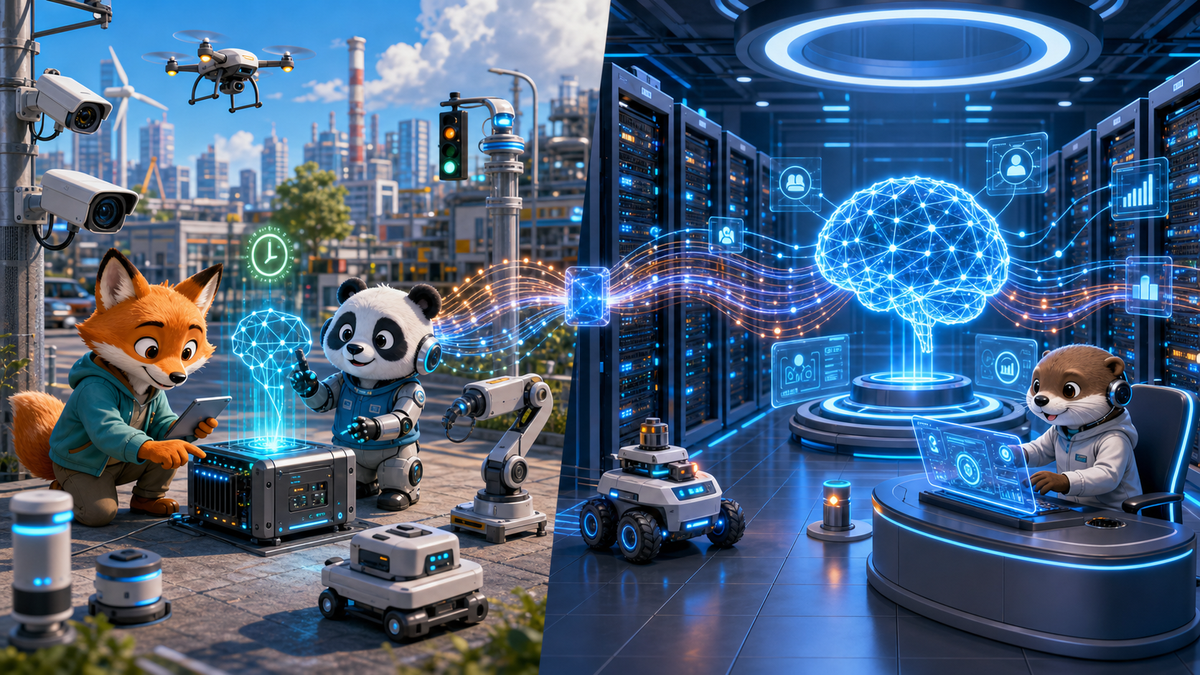 Edge AI v? AI tr?n datacenter l? hai h??ng tri?n khai kh?c nhau v? v? tr? x? l? v? m?c ti?u thi?t k?