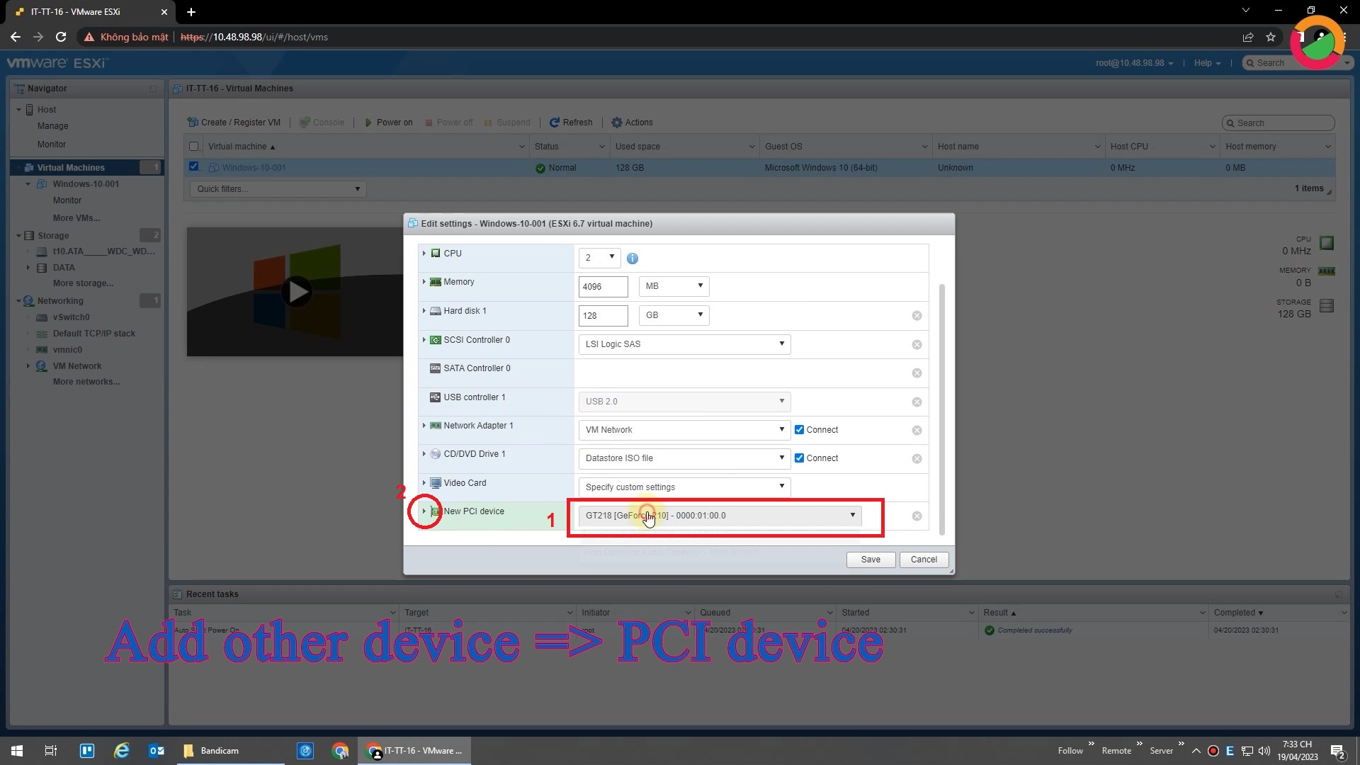 Hướng dẫn kích hoạt vGPU (VGA) cho máy ảo | Series hướng dẫn VMware ESXi #5