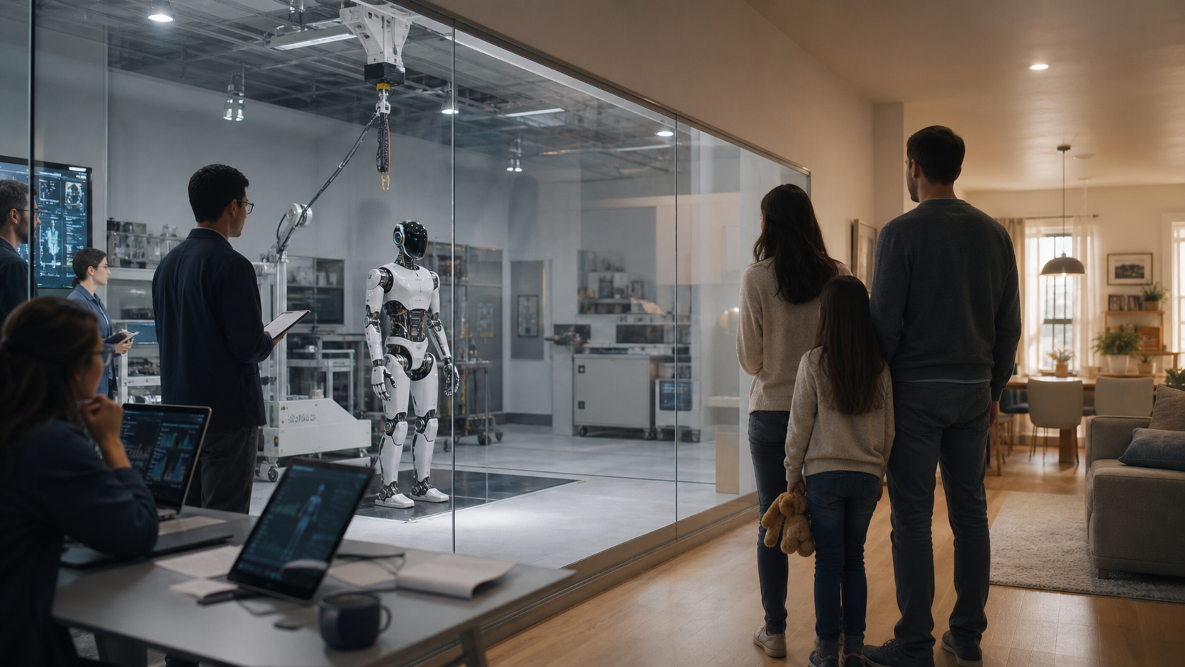 Ngược lại, robot hình người đa năng cho mọi gia đình vẫn